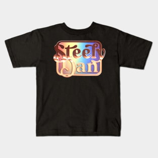 Steely Dan /// Retro Faded-Style Typography Design Kids T-Shirt